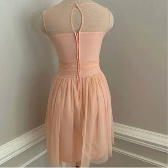 ModCloth Women's Peach Party Dress with Tulle Size Small - Picture 4 of 7
